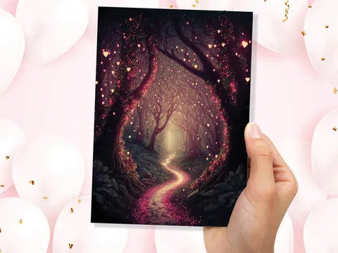 Whimsical Lights Garden Anniversary Card - View 6