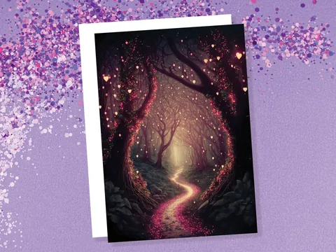 Whimsical Lights Garden Anniversary Card - View 4