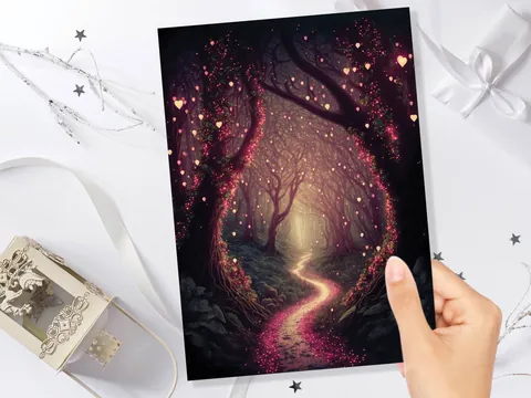Whimsical Lights Garden Anniversary Card - View 10