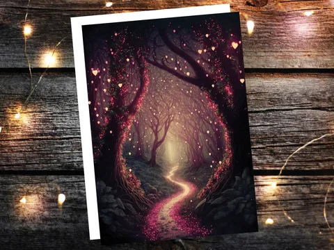 Whimsical Lights Garden Anniversary Card - View 8
