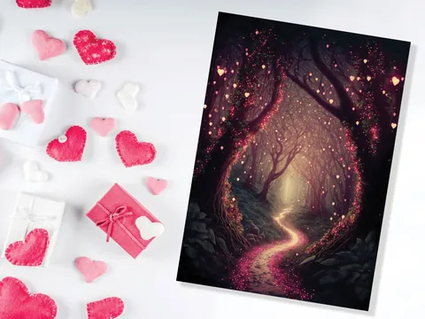 Whimsical Lights Garden Anniversary Card - View 7