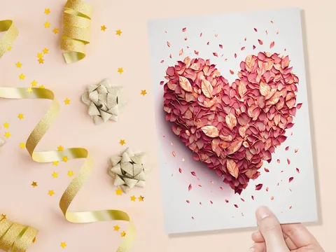 Pink Valentines Heart Card - View 8