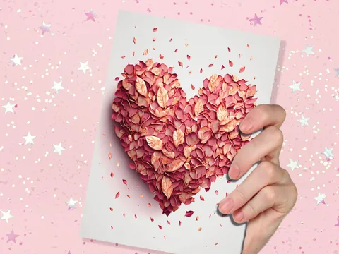 Pink Valentines Heart Card - View 6