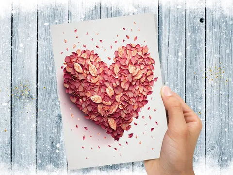 Pink Valentines Heart Card - View 7