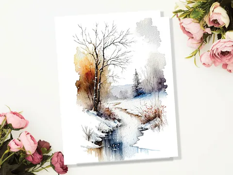 Winter Landscape Card - View 5