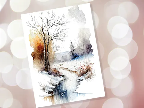 Winter Landscape Card - View 9