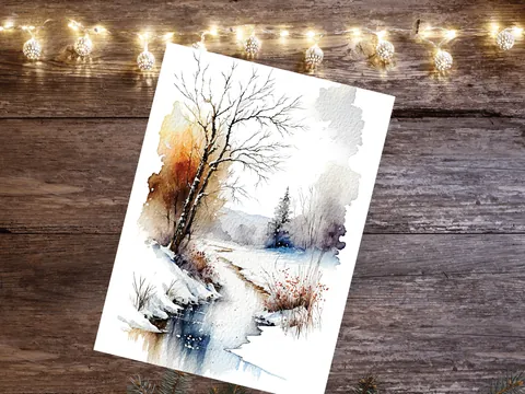 Winter Landscape Card