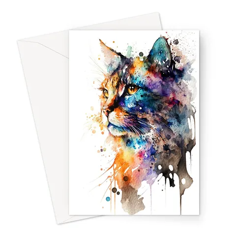 Abstract Cat Card - View 2