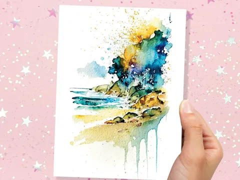 Beach Note Card - View 4