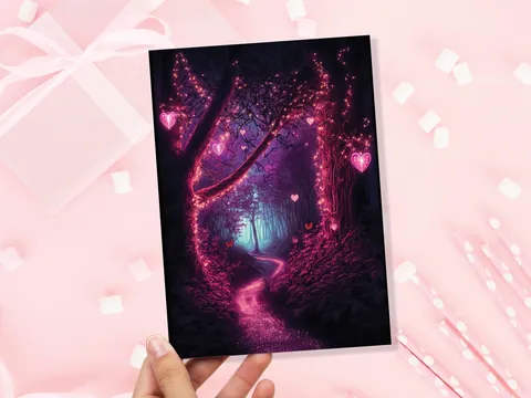 Heart Lights Garden Anniversary Card