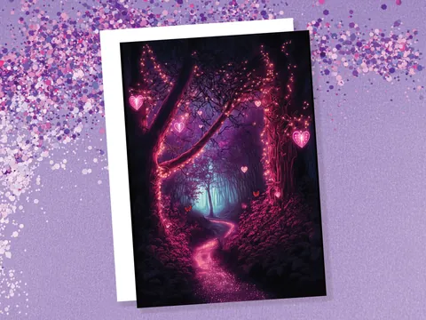 Heart Lights Garden Anniversary Card - View 3