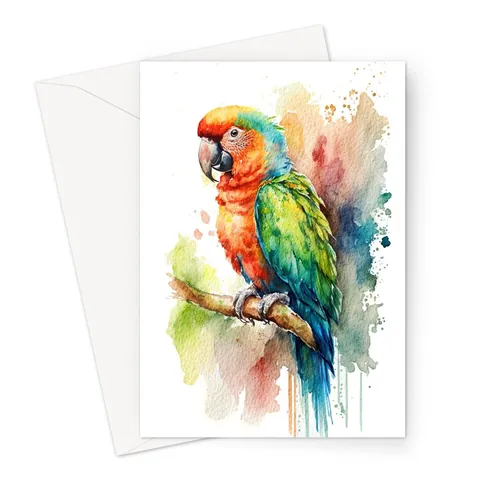 Tropical Parrot Card - View 2