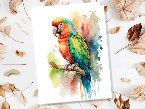Tropical Parrot Card - View 7