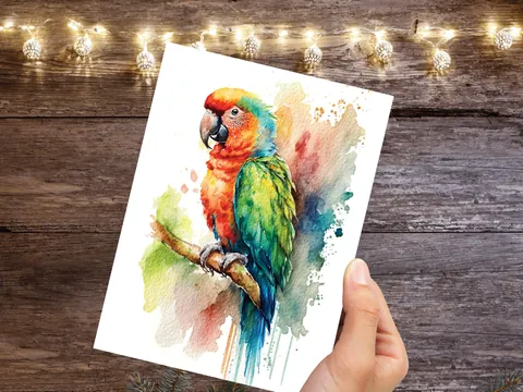Tropical Parrot Card - View 9