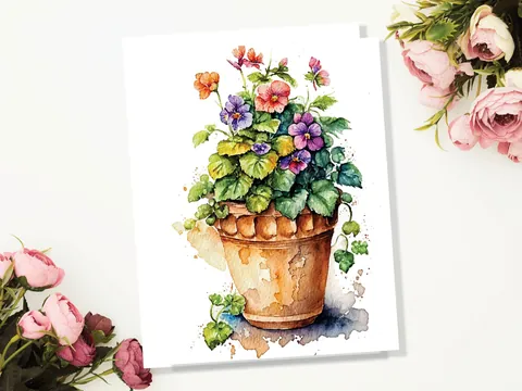 Houseplant Housewarming Card