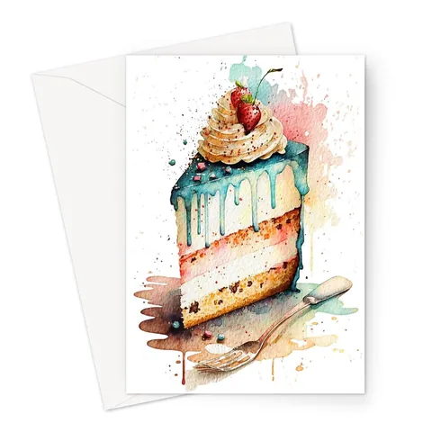 Happy Birthday Slice of Cake Card - View 2