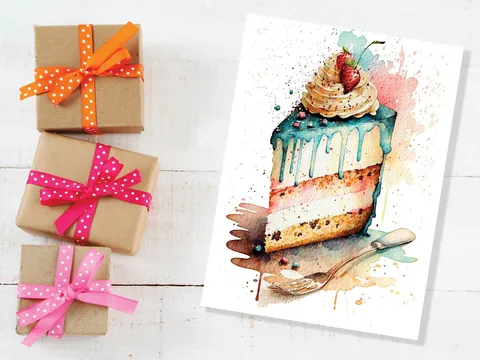 Happy Birthday Slice of Cake Card