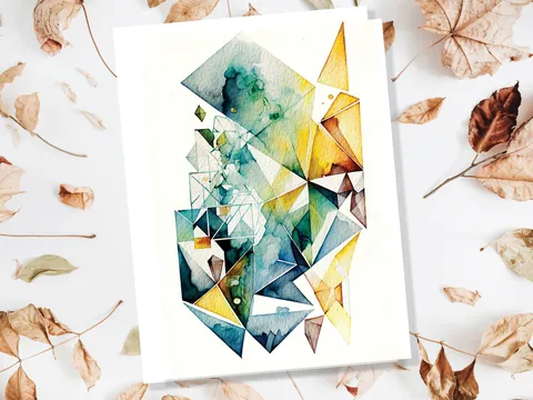 Modern Geometric Art Card - View 6
