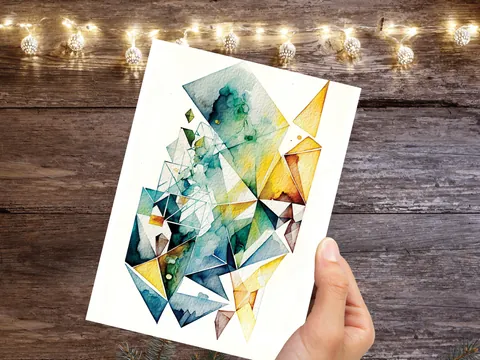 Modern Geometric Art Card