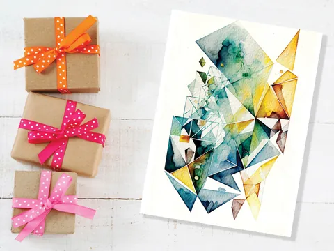 Modern Geometric Art Card - View 5