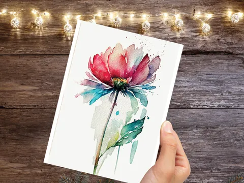 Simple Flower Greeting Card - View 6