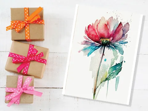 Simple Flower Greeting Card - View 5