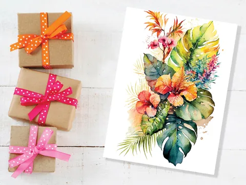 Hawaiian Birthday Card