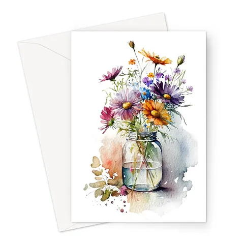 Floral Vase Painting Card - View 2