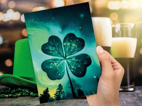 Lucky Four Leafed Clover Card - View 8