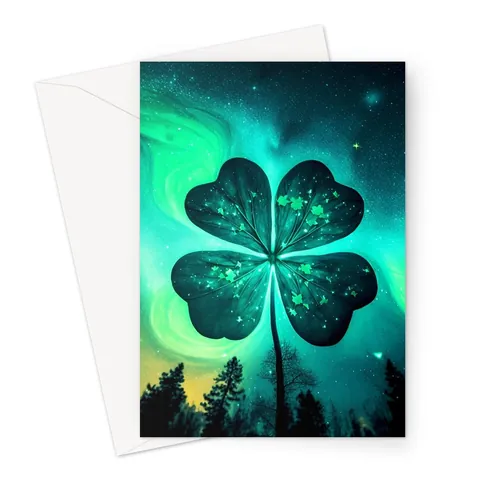 Lucky Four Leafed Clover Card - View 2