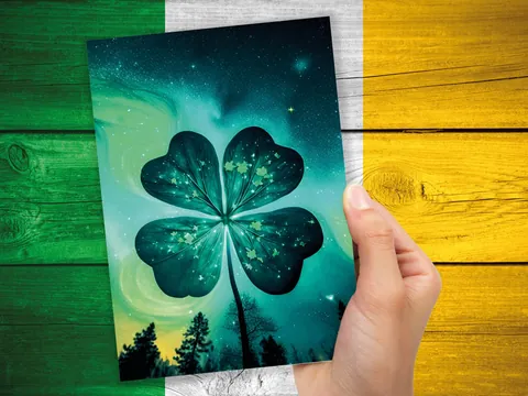 Lucky Four Leafed Clover Card - View 9