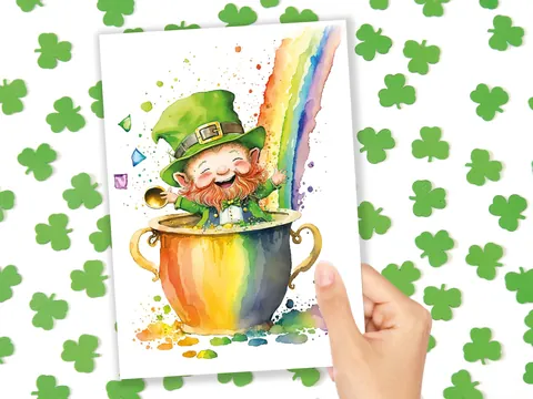 Leprechaun Pot of Gold Card - View 10