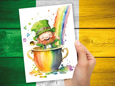 Leprechaun Pot of Gold Card