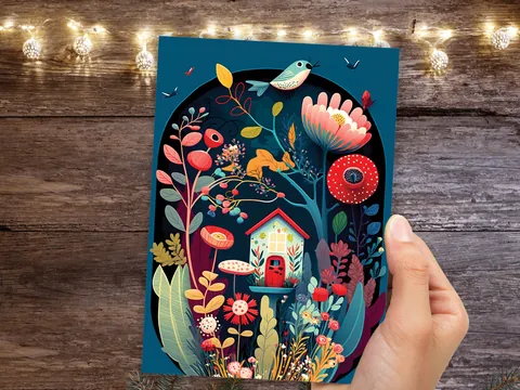 Moving House Card – Folk Art New Home - View 9