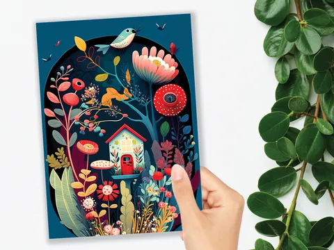 Moving House Card – Folk Art New Home - View 10