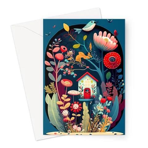 Moving House Card – Folk Art New Home - View 2