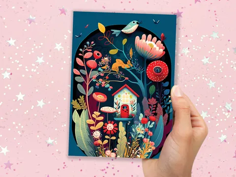Moving House Card – Folk Art New Home - View 5