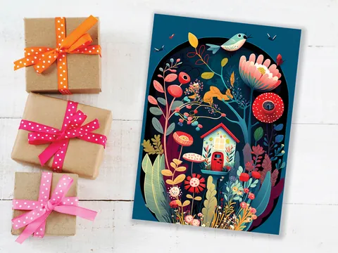 Moving House Card – Folk Art New Home - View 6