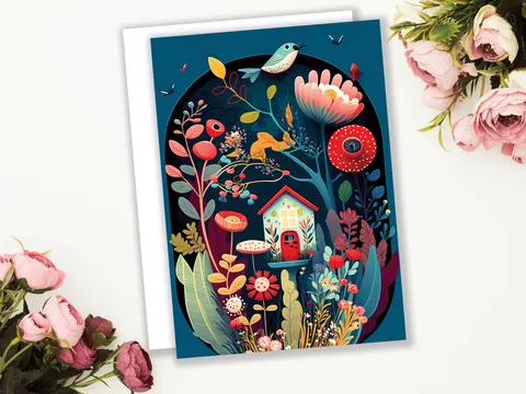 Moving House Card – Folk Art New Home