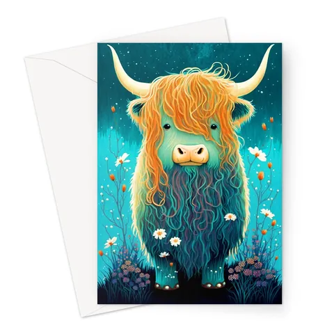Cute Highland Cow Birthday Card - View 4