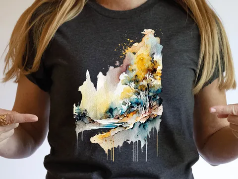 Abstract Landscape Shirt - View 5
