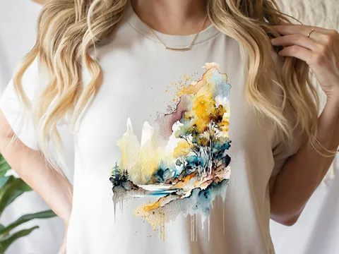 Abstract Landscape Shirt - View 3