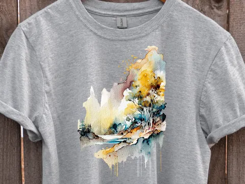 Abstract Landscape Shirt - View 7