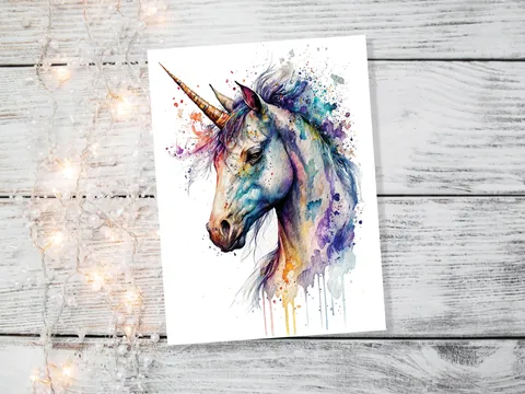 Happy Birthday Unicorn Card - View 5