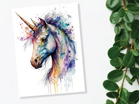 Happy Birthday Unicorn Card - View 10