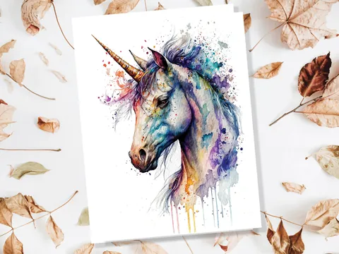 Happy Birthday Unicorn Card - View 7