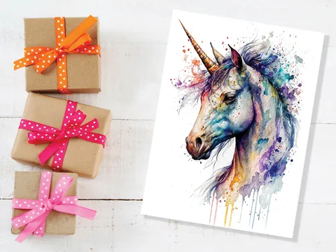 Happy Birthday Unicorn Card - View 6