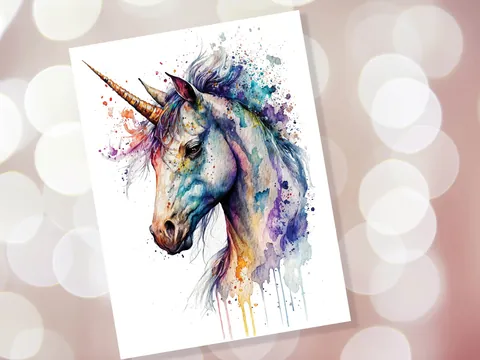 Happy Birthday Unicorn Card - View 8