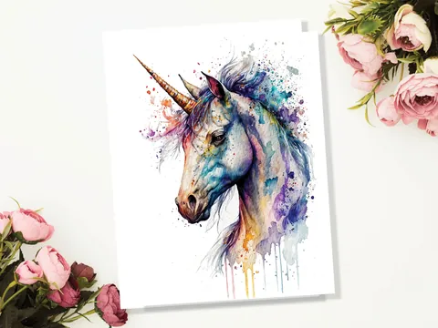 Happy Birthday Unicorn Card - View 4