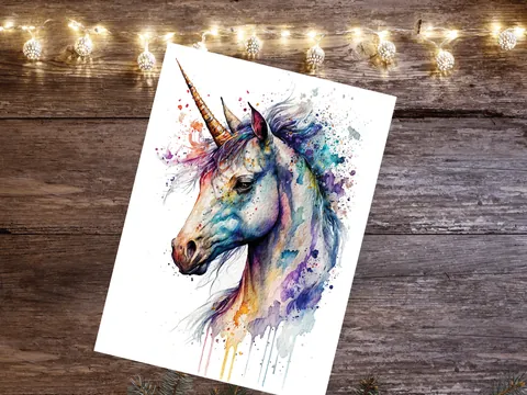 Happy Birthday Unicorn Card - View 9